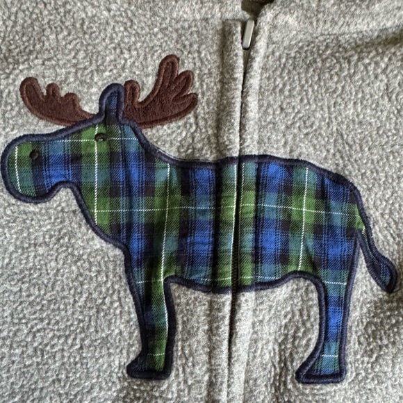 Fleece 3/4 zip with Hood and Embroidered Moose 🫎 - Picture 4 of 4